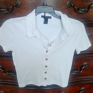 Women's Forever 21 white tank top, size S